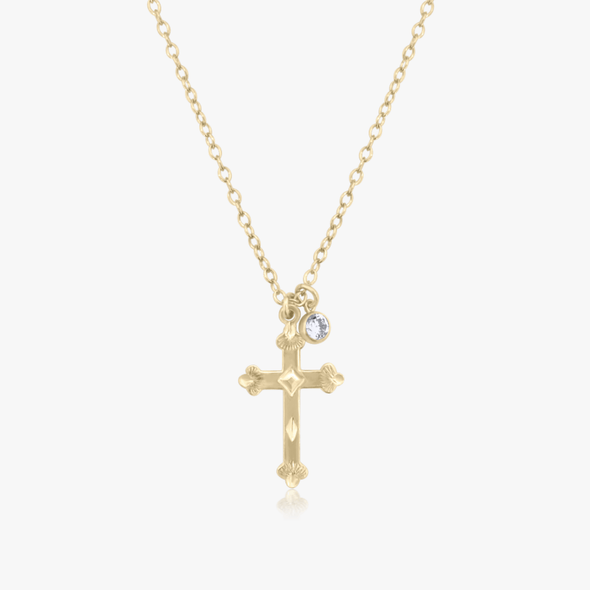 Collier croix ornée