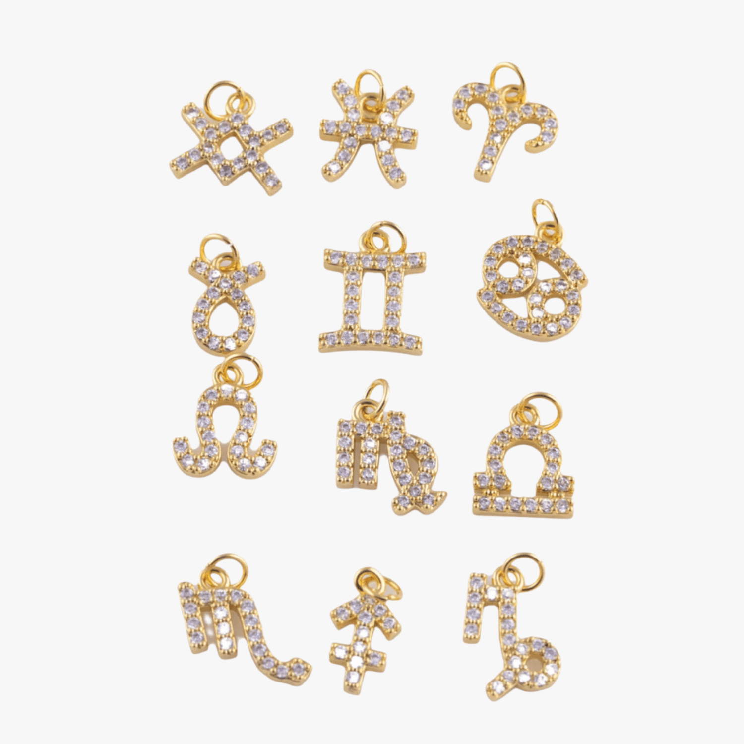 Zodiac Cz Charm.