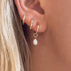 Mini Pearl Hoops