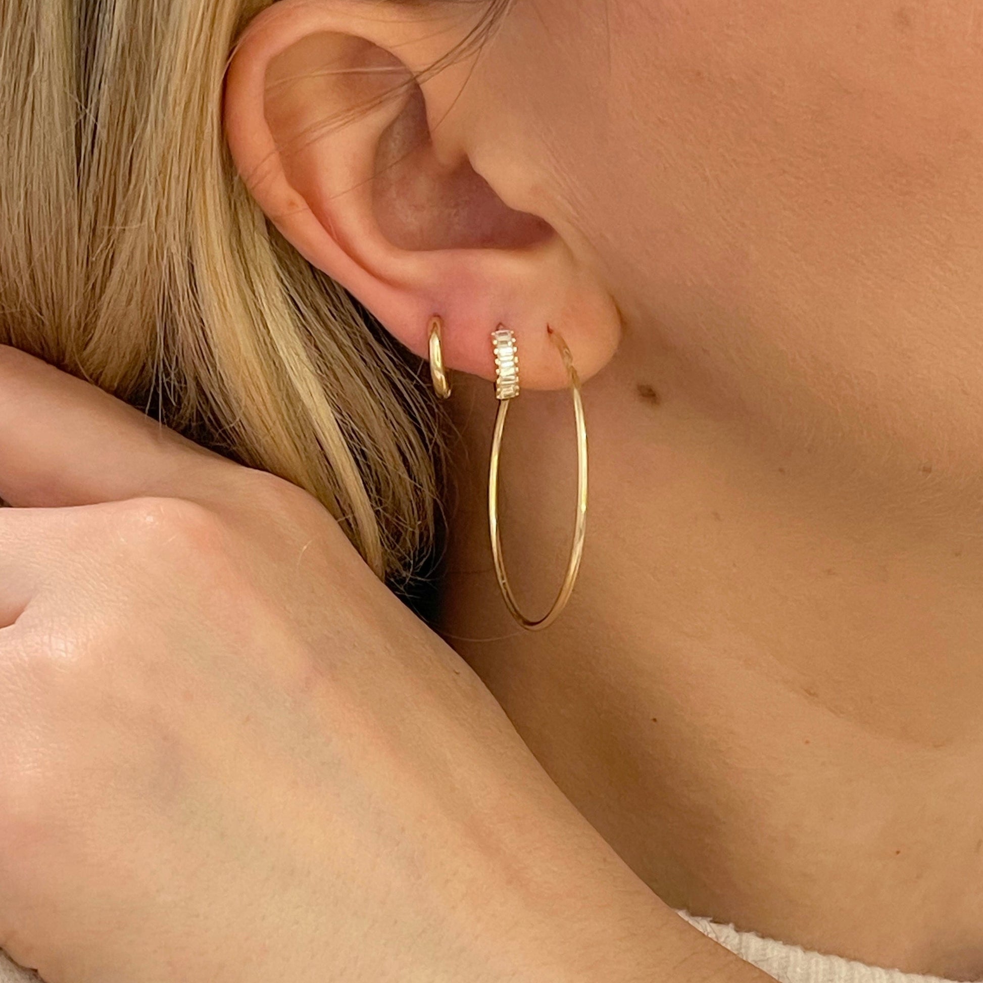 XL Thin Hoops - 14k Gold Filled