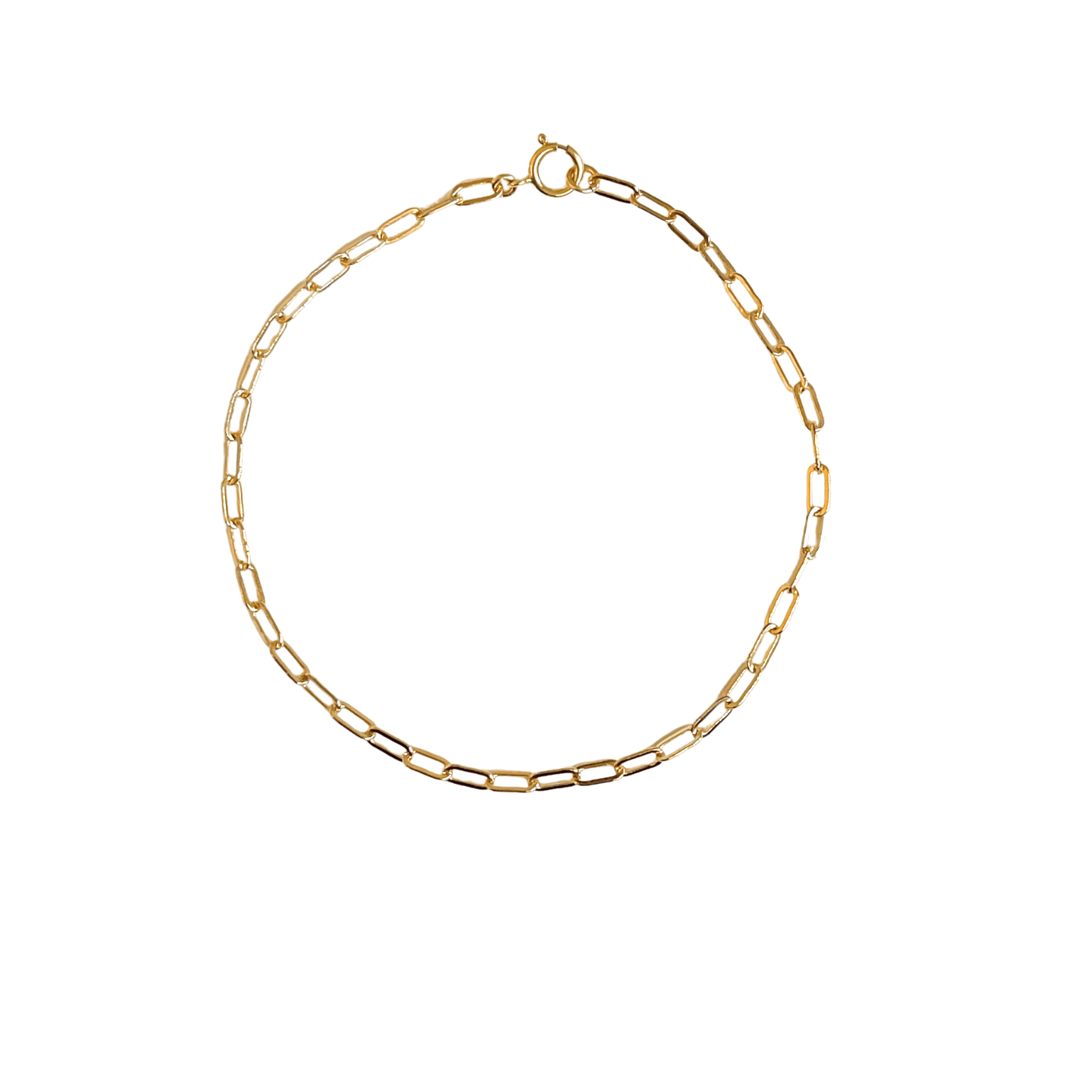 Bracciale a catena con graffetta - riempito in oro 14k