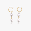 Doppio Pearl Hoops