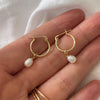 Mini Pearl Hoops