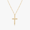 Collier croix en or 14 carats pour hommes