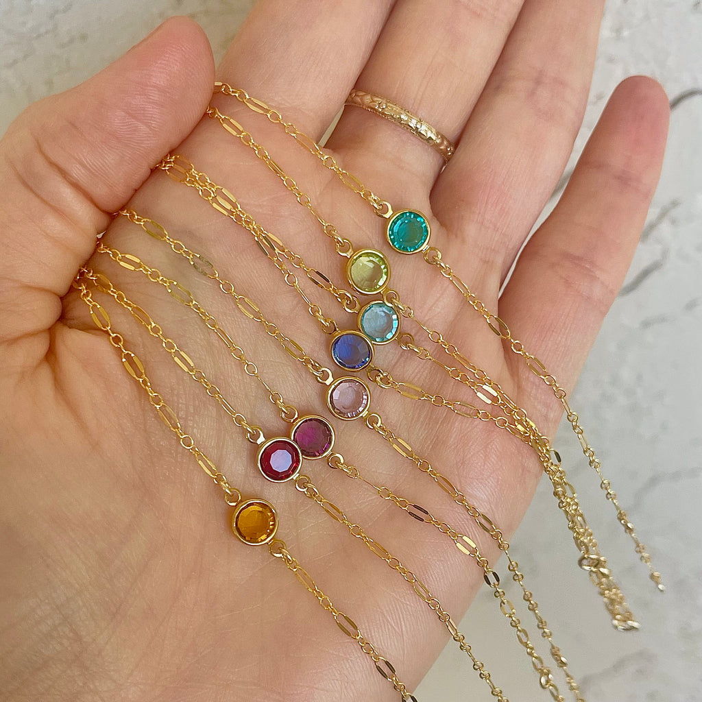 Gold Filled Birthstone Bracelet