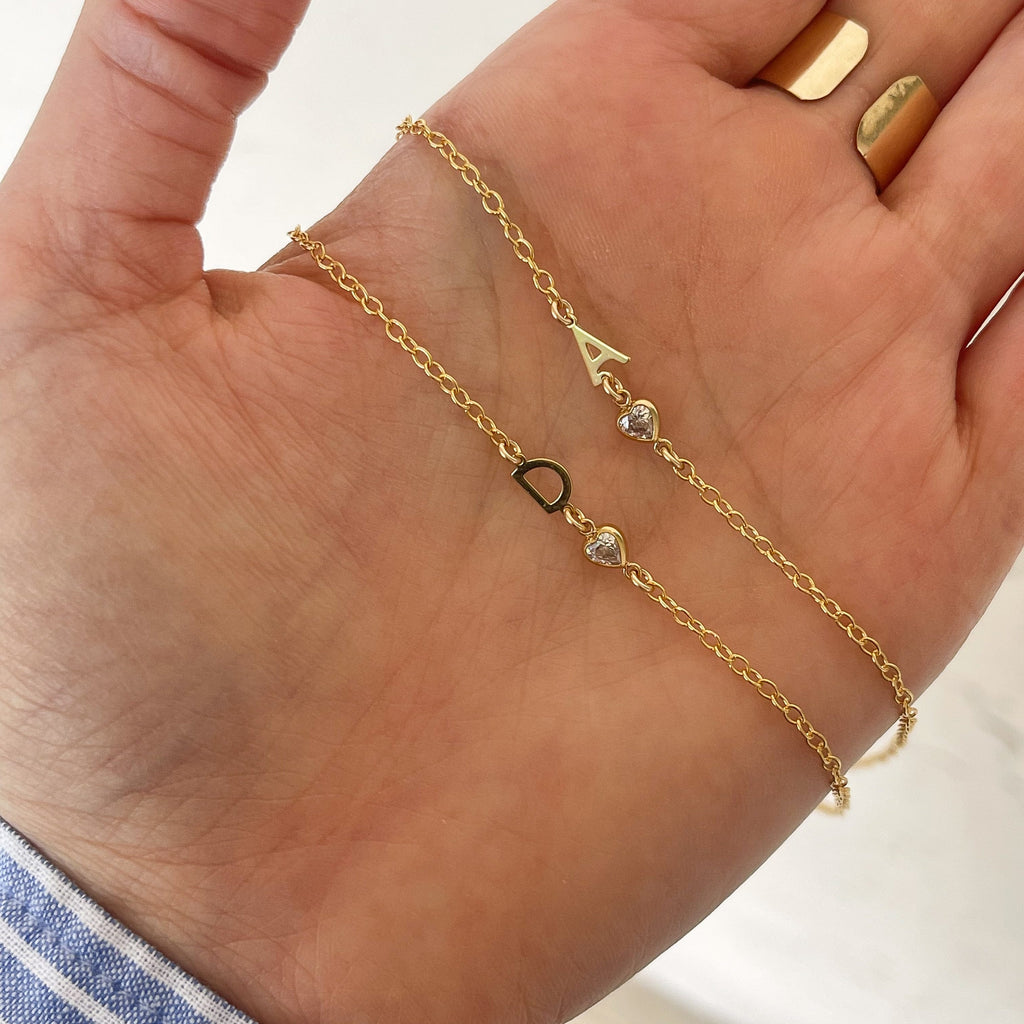 Custom Sideways Initial Necklace