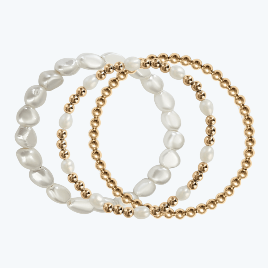 Pearl Bracelet Set - 14k Gold Filled - xohanalei