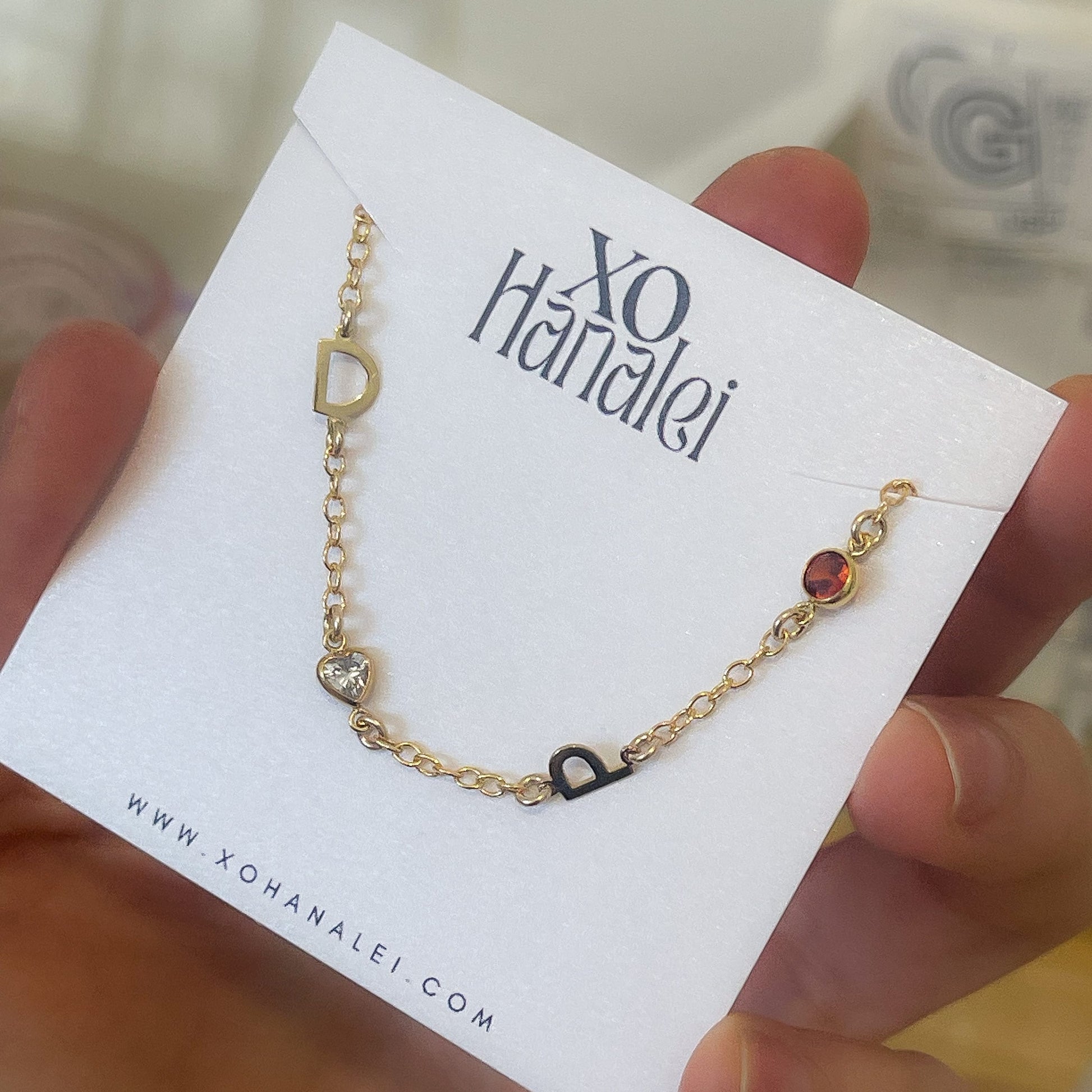 Custom Sideways Initial Bracelet
