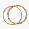 Set di braccialetti con perline riempiti d'oro