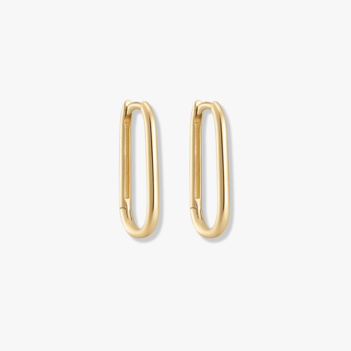 14k Gold Oblong Huggies - xohanalei
