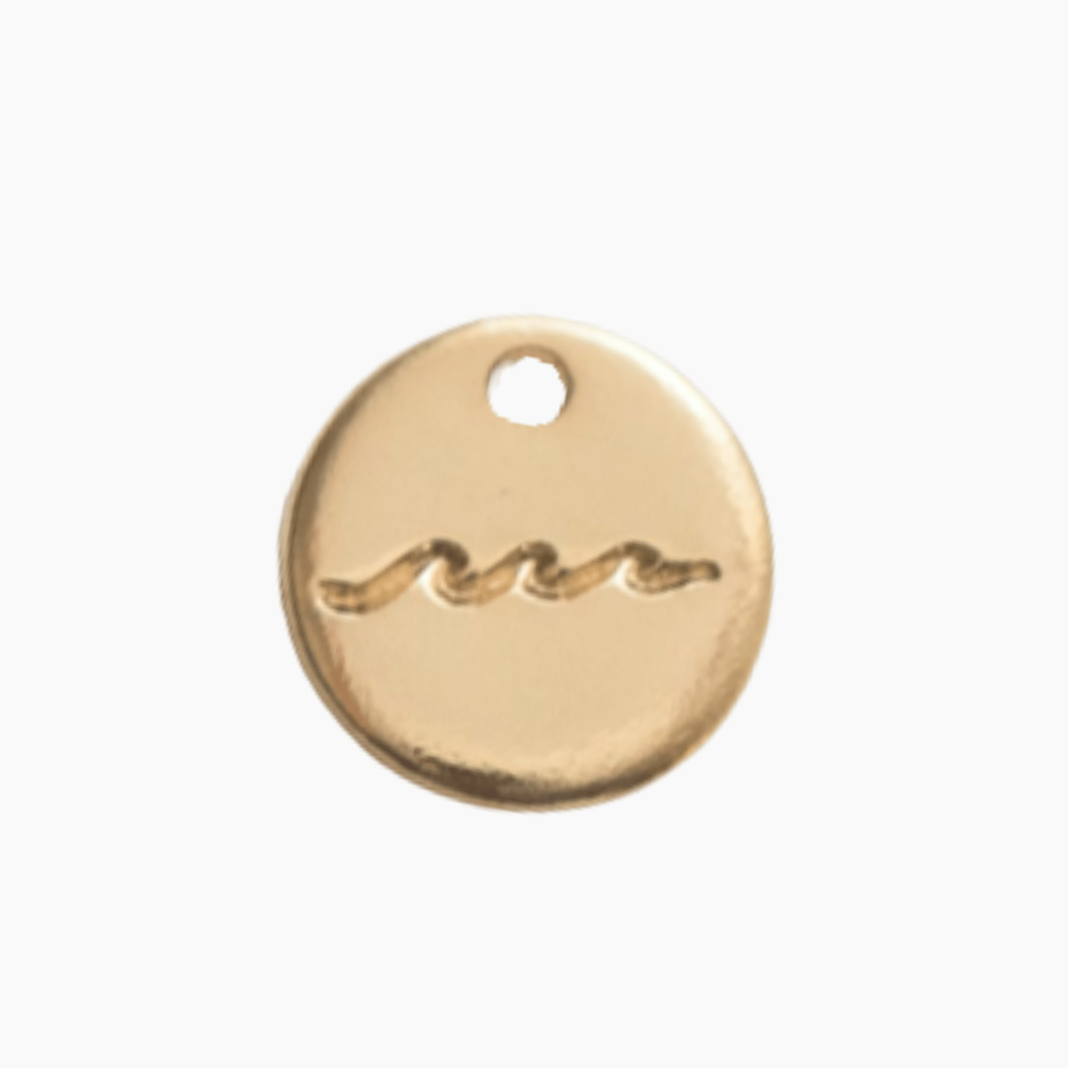 Mini Stamped Wave Charm