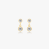 Cz Double Drop Studs