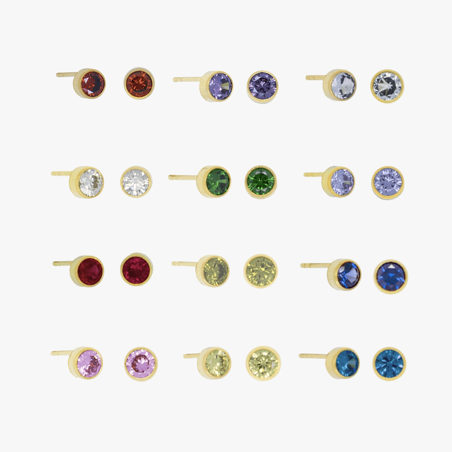 Birthstone Stud Earrings - xohanalei
