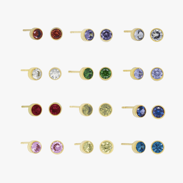 Birthstone Stud Earrings