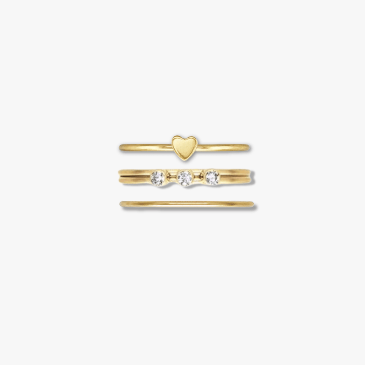 14k GF Stacking Ring Set - xohanalei