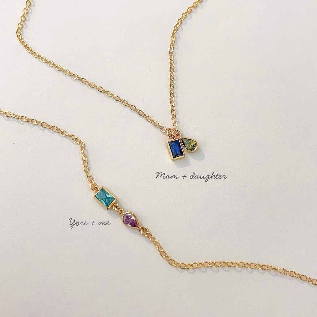 Toi Et Moi Birthstone Necklace