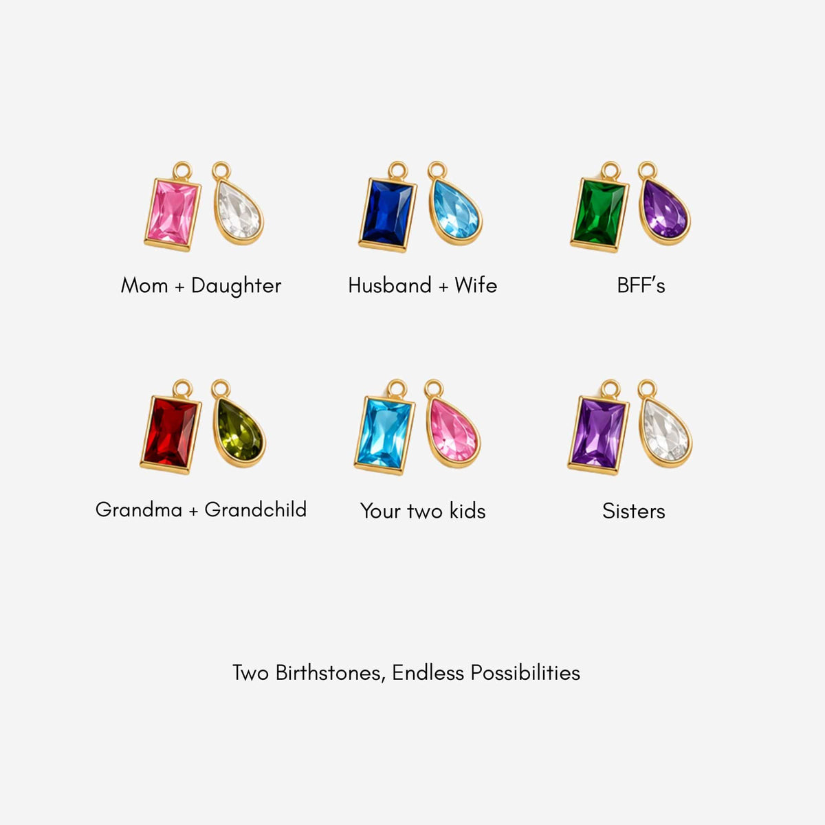 Toi Et Moi Birthstone Necklace