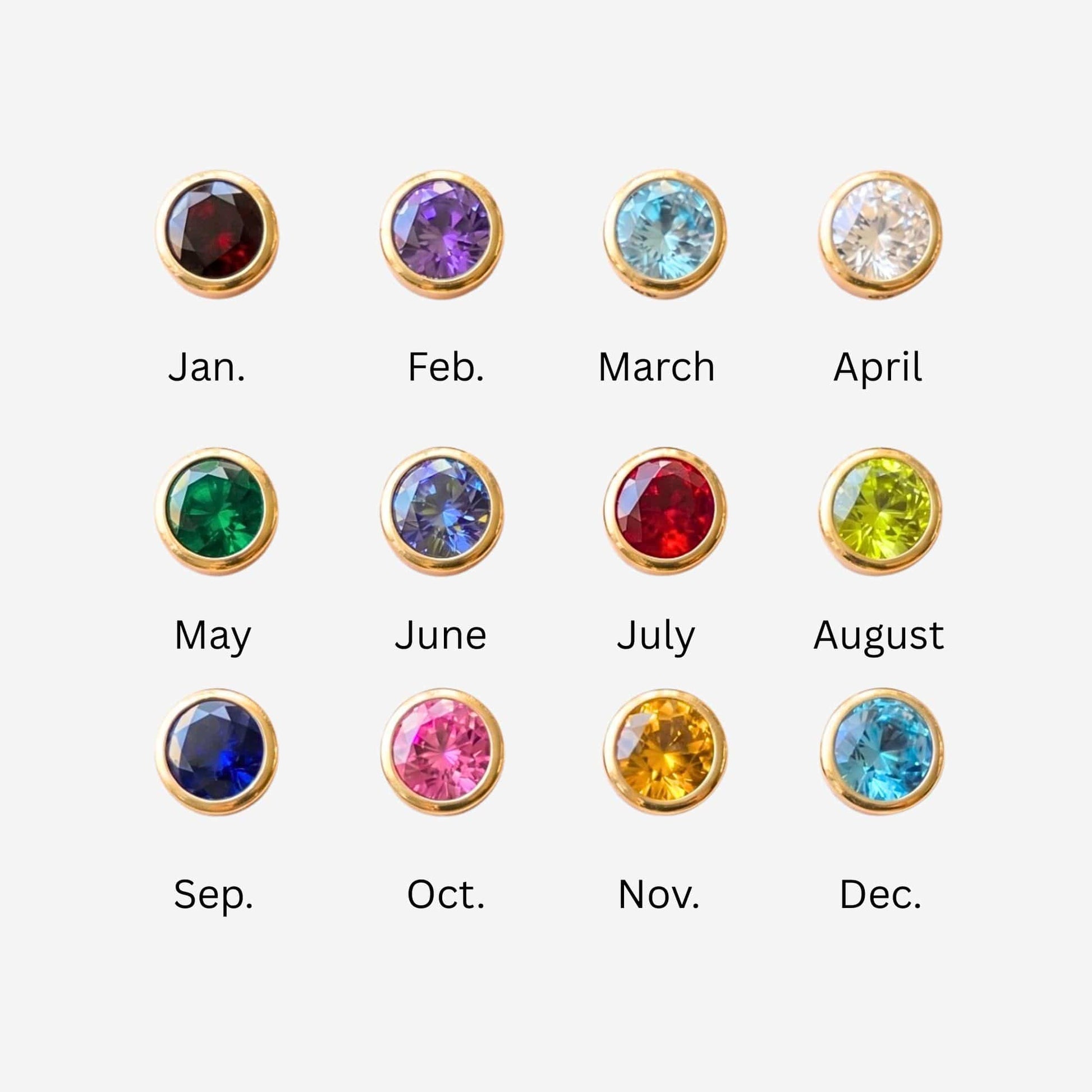 Ellie Solitaire Birthstone Necklace