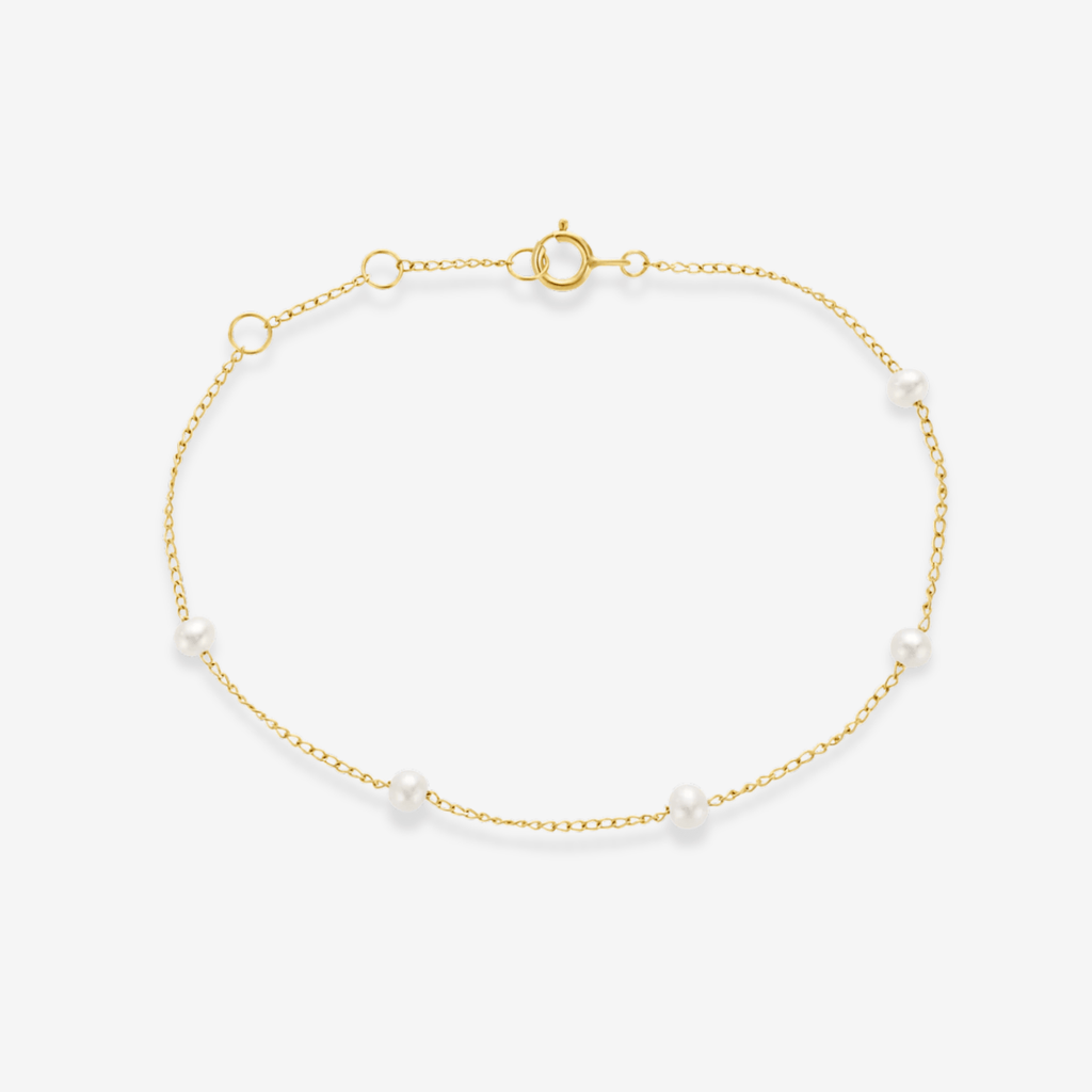 14k Gold Floating Pearl Bracelet - xohanalei