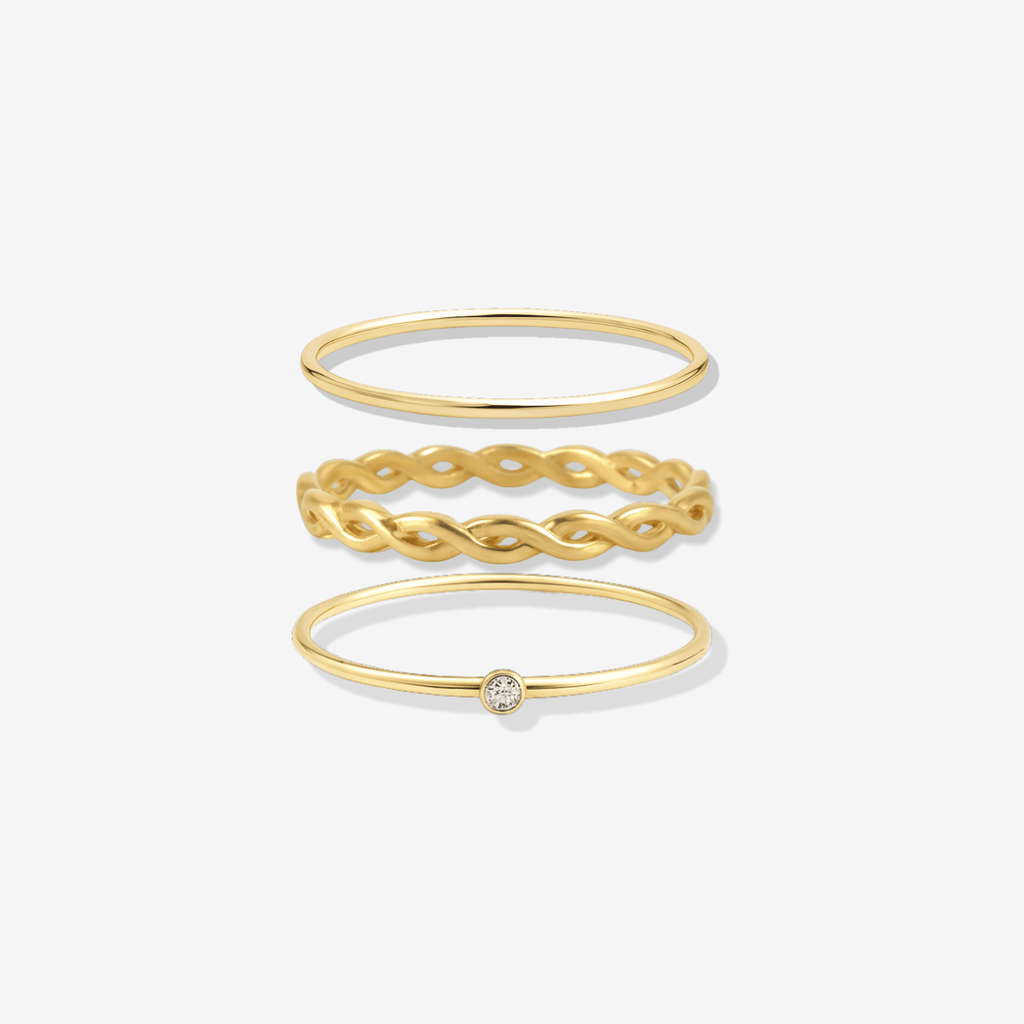 Woven Trio Ring Set ($119 value)