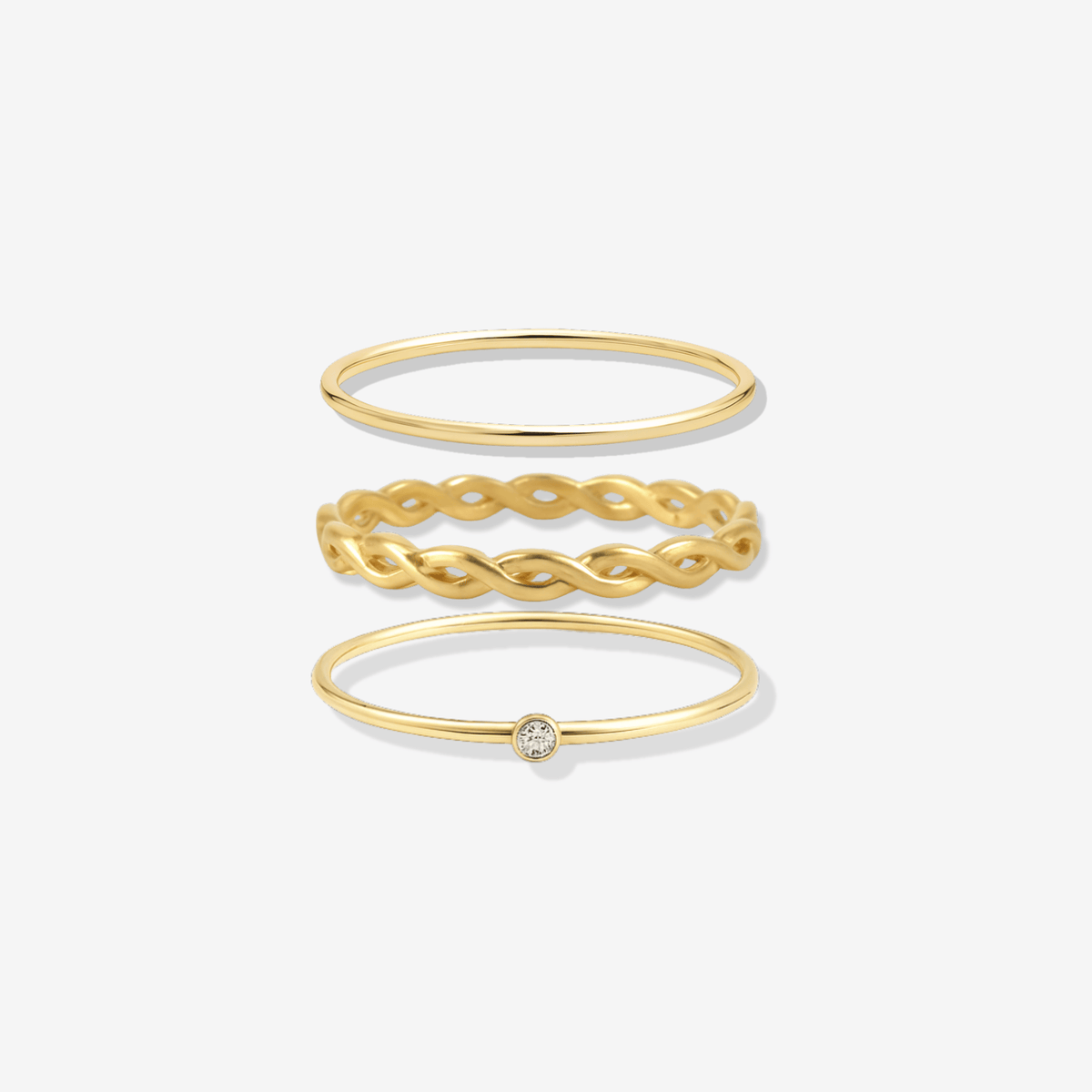 Woven Trio Ring Set ($119 value)