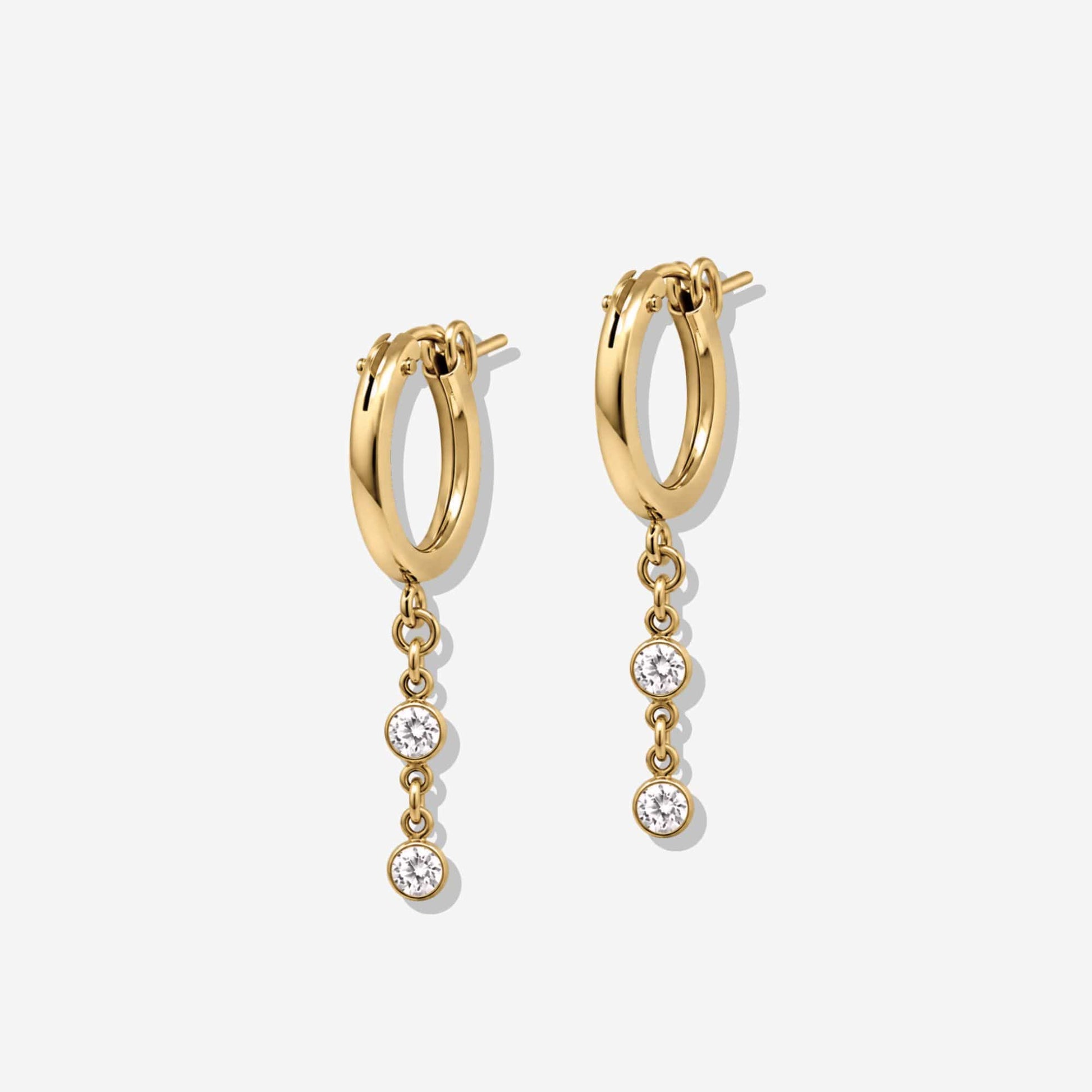 Cascade CZ Hoop Earrings