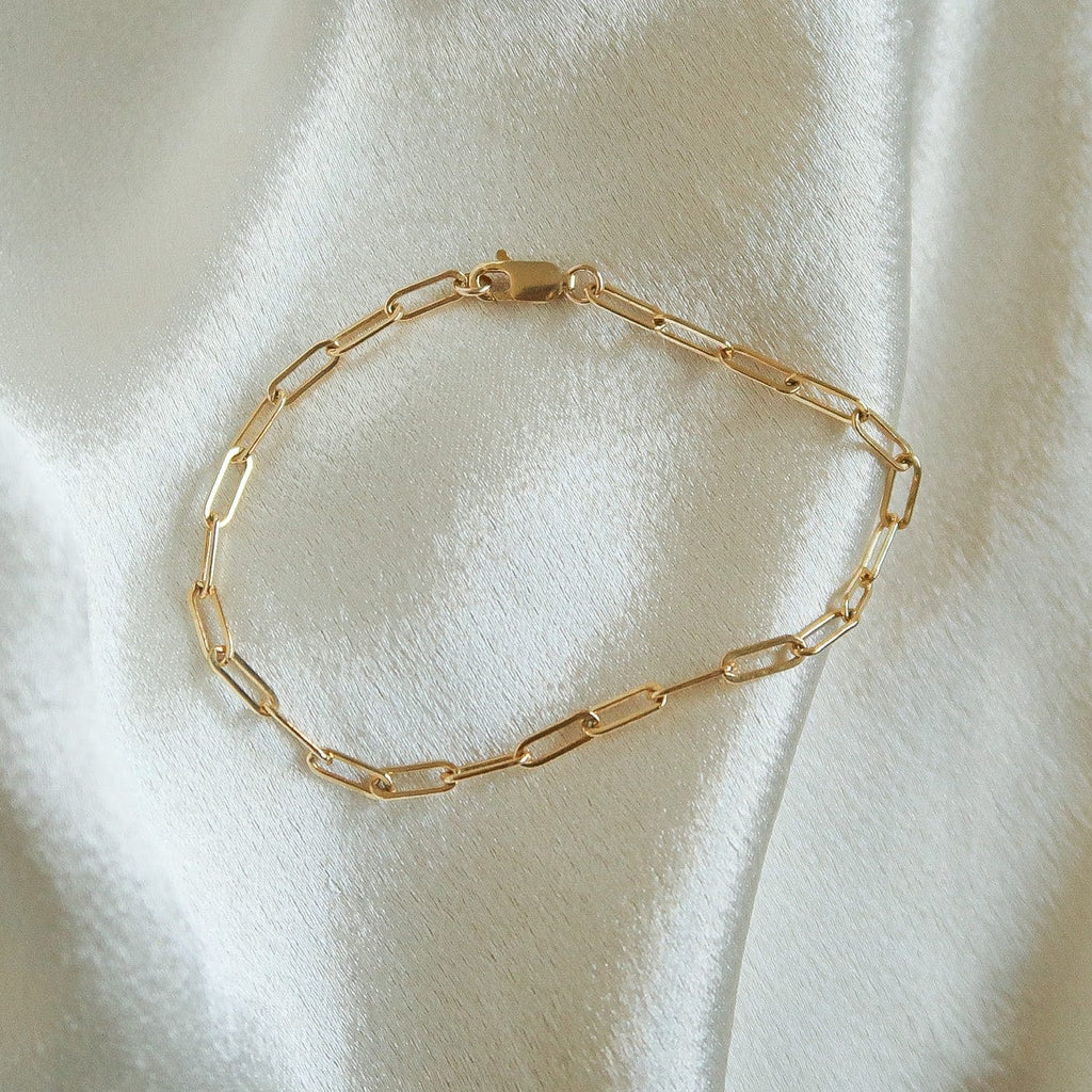 Bracelet trombone unisexe (rempli d’or 14 carats)