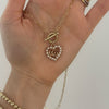 Vintage GG Toggle Heart Necklace