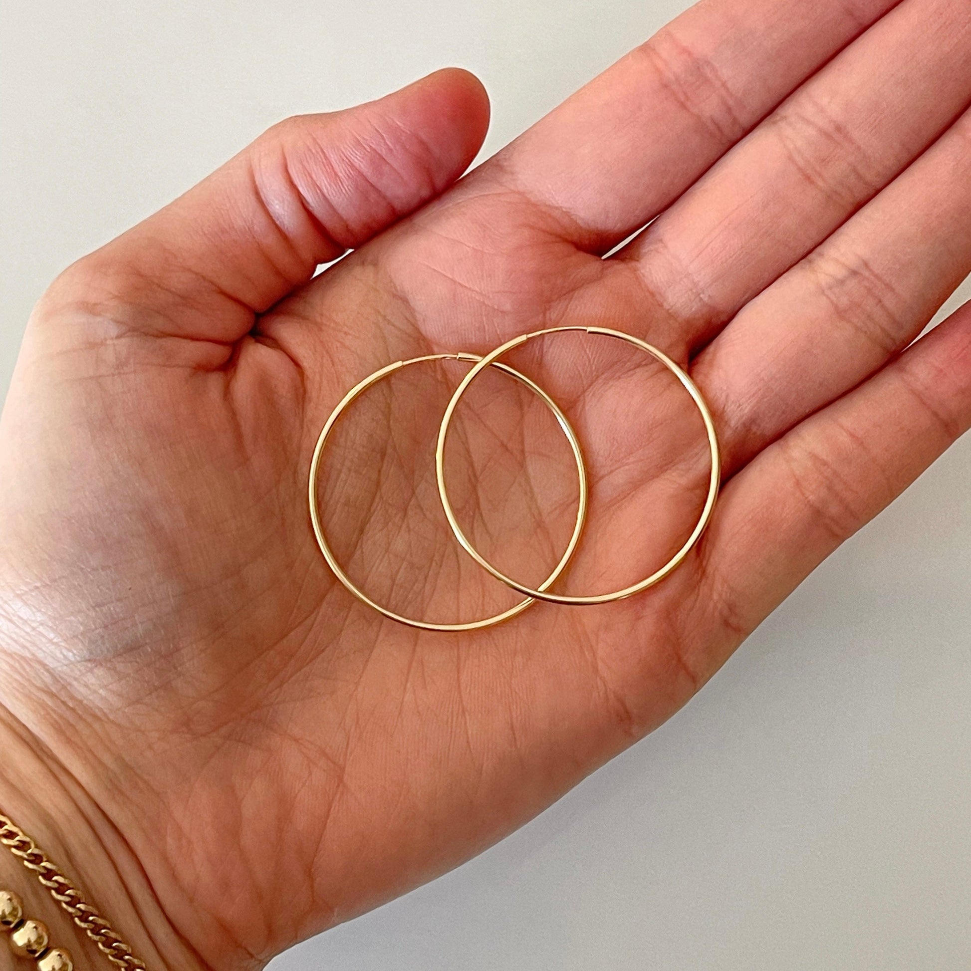 XL Thin Hoops - 14k Gold Filled