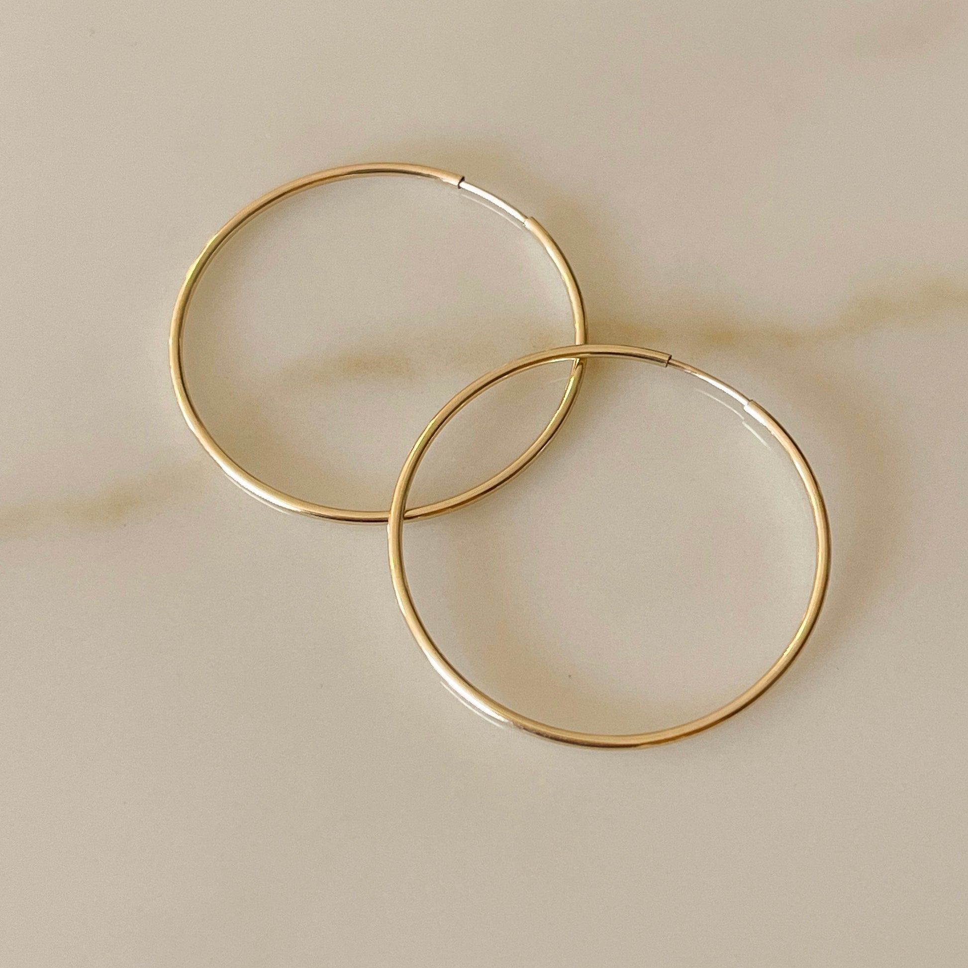 XL Thin Hoops - 14k Gold Filled