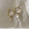 Mini Pearl Hoops