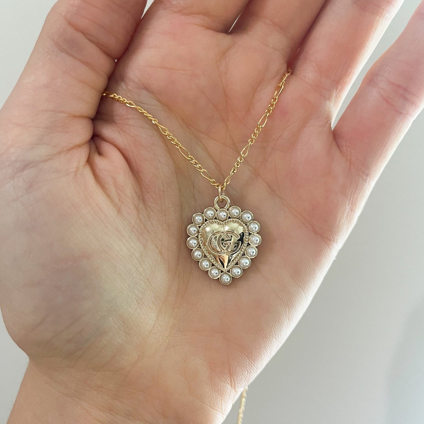 Vintage GG Heart Necklace