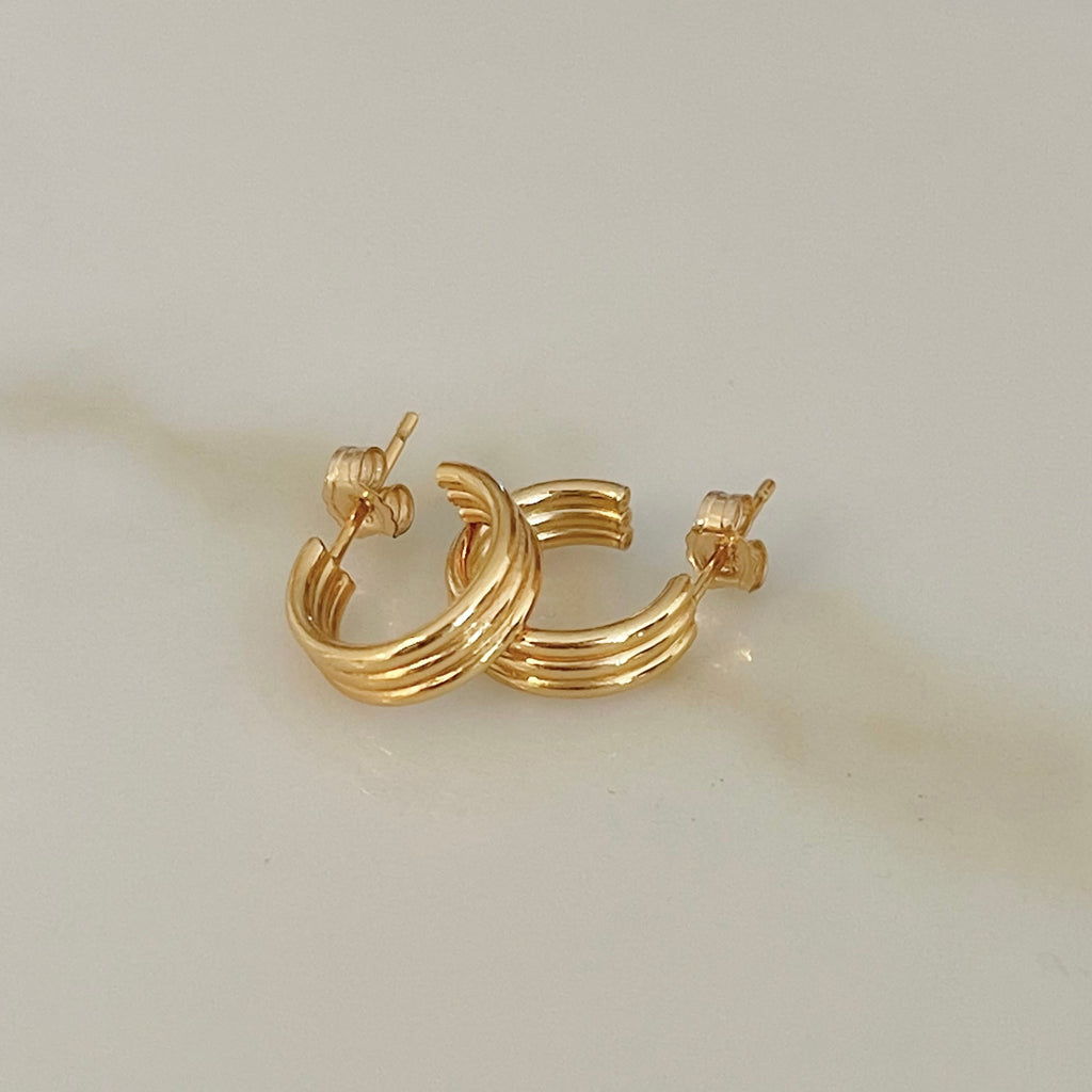Triple Huggie Hoop - 14k Gold Filled