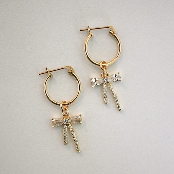 Cz Bow Earrings