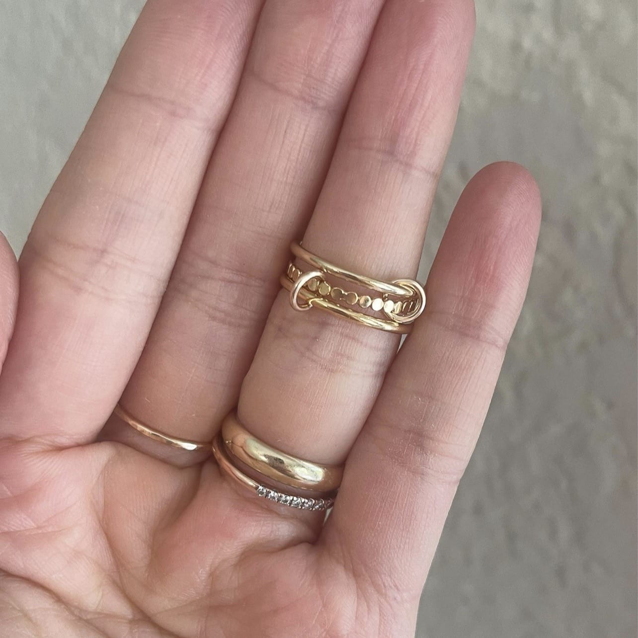 Triple Connected Stacking Ring