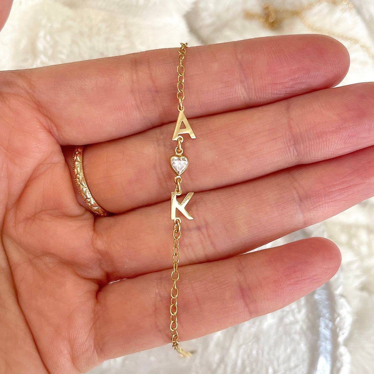 Custom Sideways Initial Bracelet - xohanalei