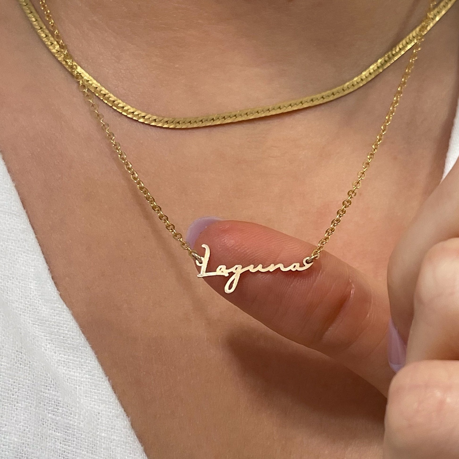 18k Gold Waterproof Stainless Steel Thick Chain Layers Bead Snake