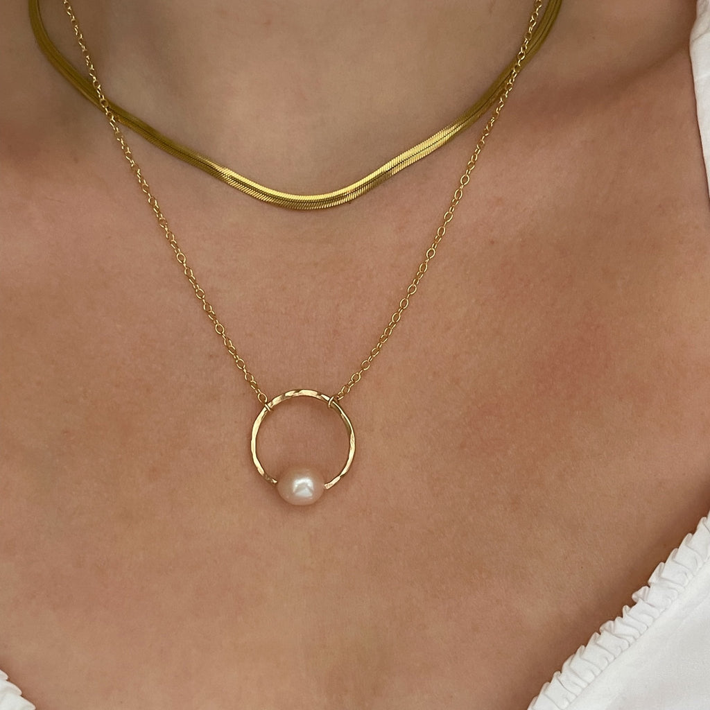 Tahitian Pearl Halo Necklace - xohanalei