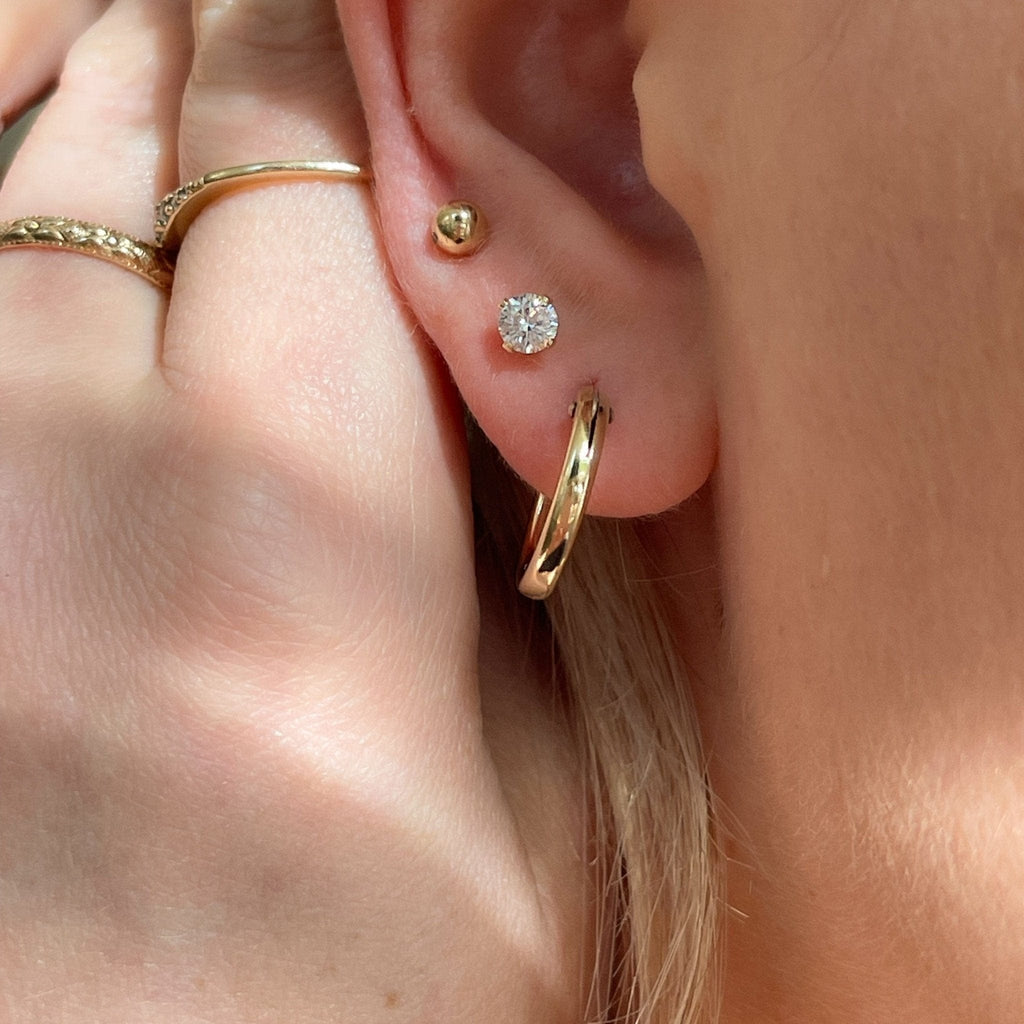 14k Gold Filled Cz Studs - xohanalei