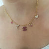 One-of-a-kind Pink CC Charms Necklace