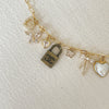 One-of-a-kind Mixed Charms CC Lock Necklace