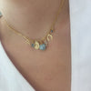 One-of-a-kind Blue Cowgirl Charms Necklace