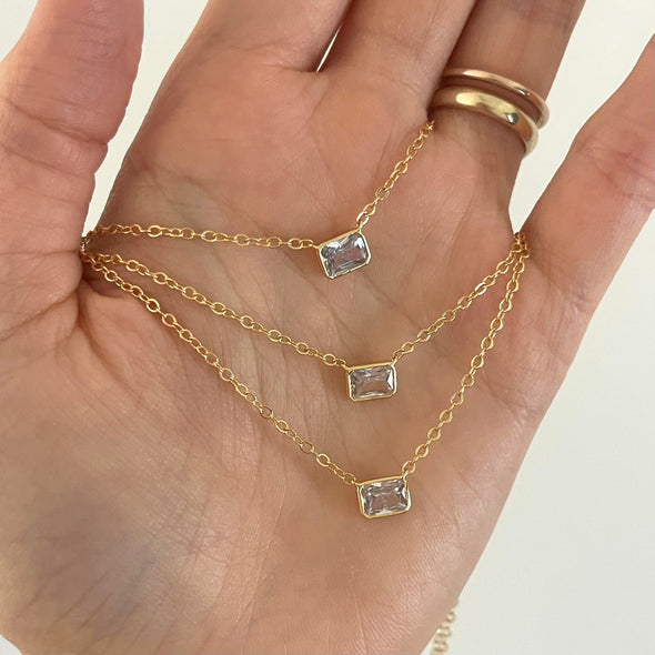 Cz Solitaire Necklace