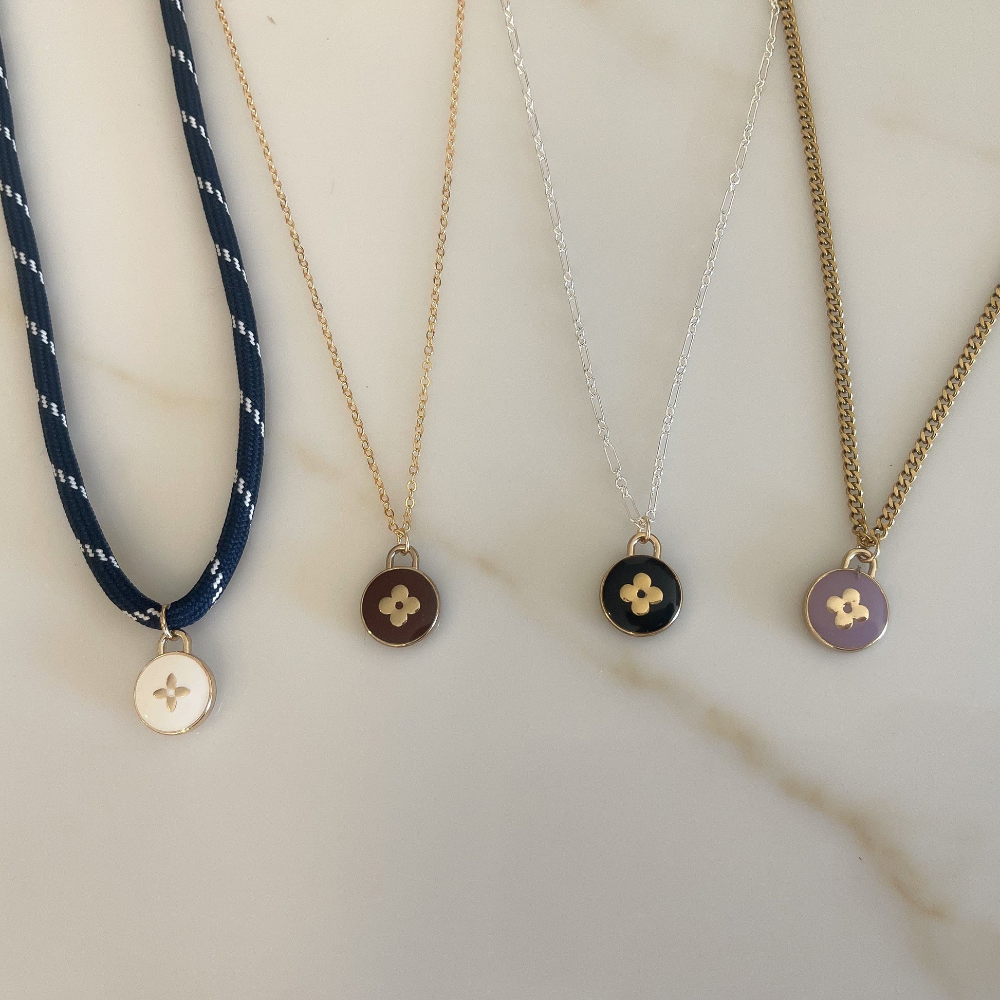 Mini Vintage LV Repurposed Necklace Drop (1 of each available!)