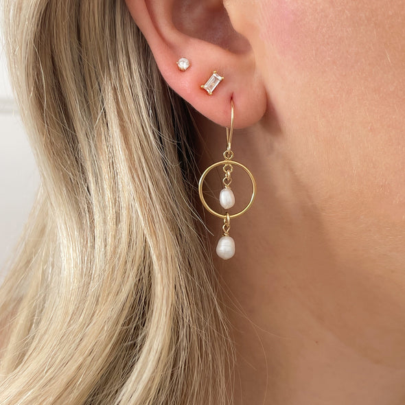 Pearl Orbit Earrings