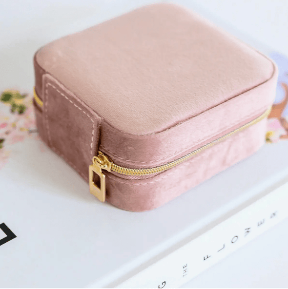 Pink Travel Jewelry Case