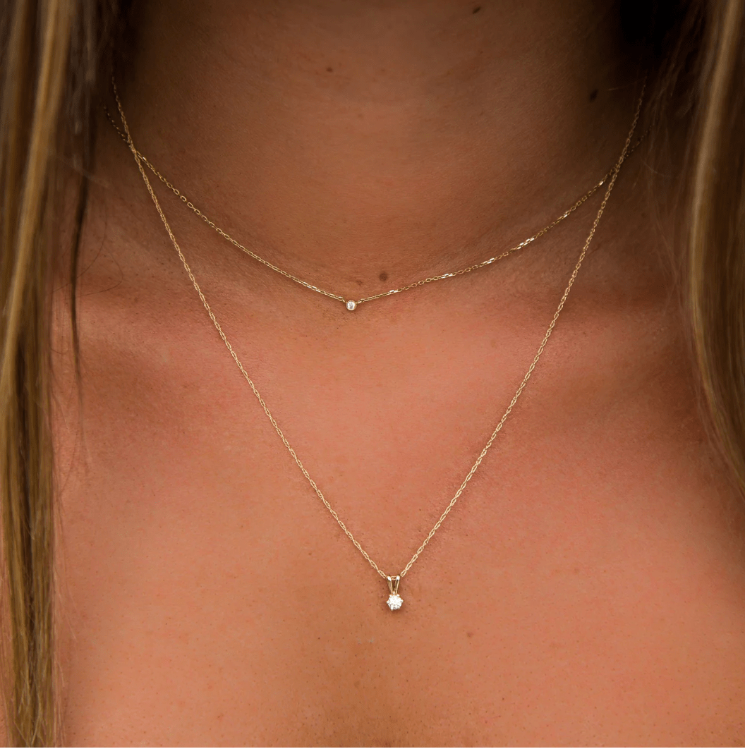 14k Gold Diamond Necklace - xohanalei