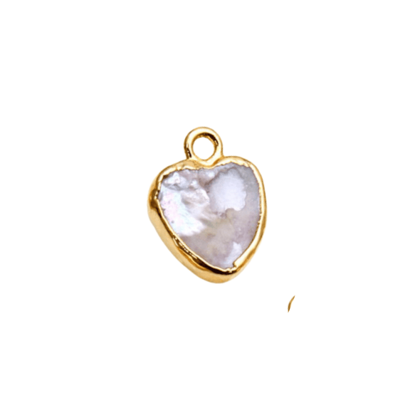 Mother Of Pearl Heart Charm