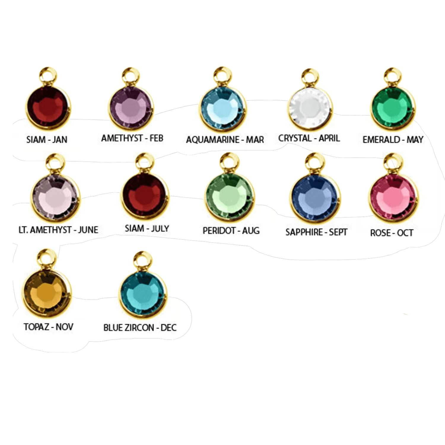 6mm Birthstone Charm