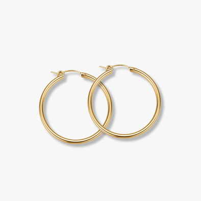 27mm gold filled hoop earrings 